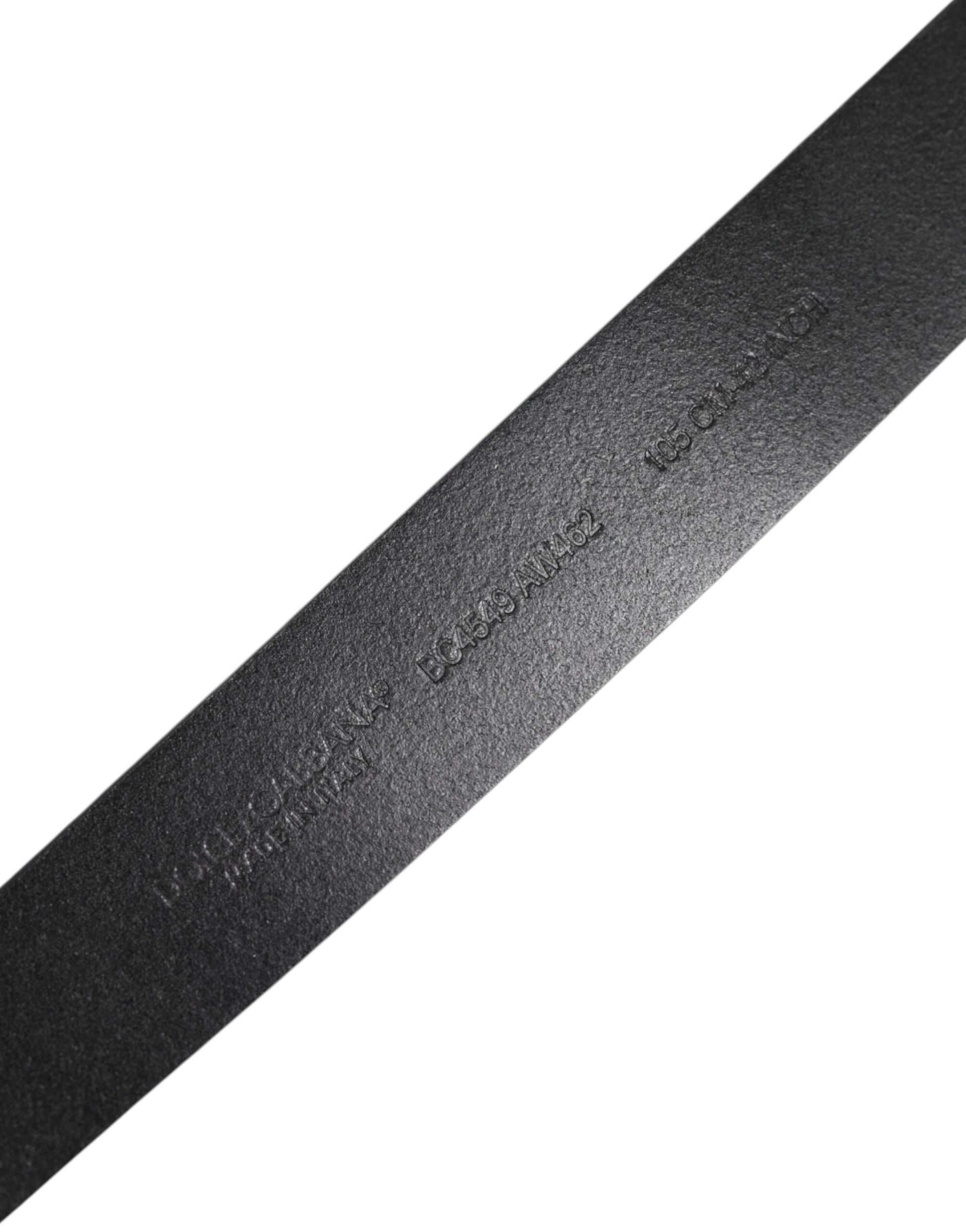 Dolce & Gabbana Black Classic Leather Buckle Belt