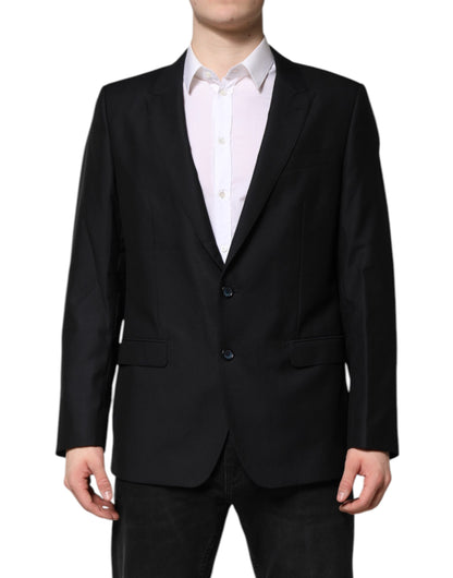Dolce & Gabbana MARTINI Black Wool Blazer Coat Jacket