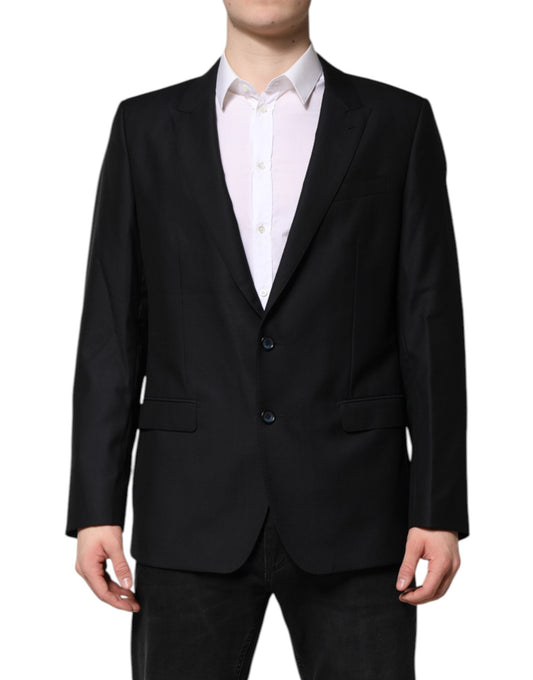 Dolce & Gabbana MARTINI Black Wool Blazer Coat Jacket