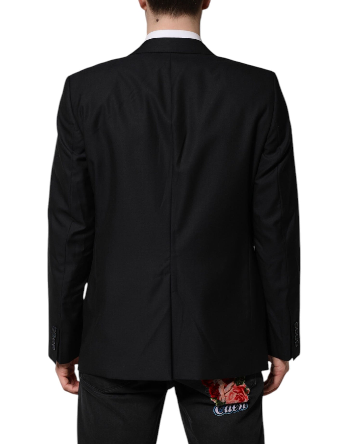 Dolce & Gabbana MARTINI Black Wool Blazer Coat Jacket