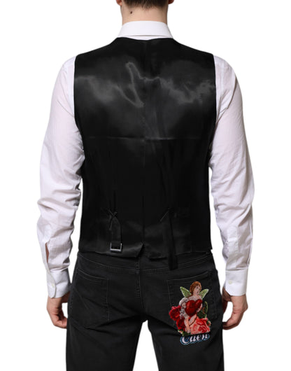 Dolce & Gabbana Black Single Breasted Suit with Vest