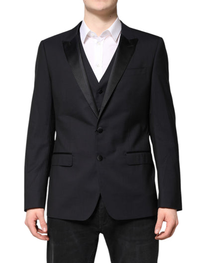 Dolce & Gabbana Dark Blue MARTINI Wool Suit - 2 Piece Jacket & Vest