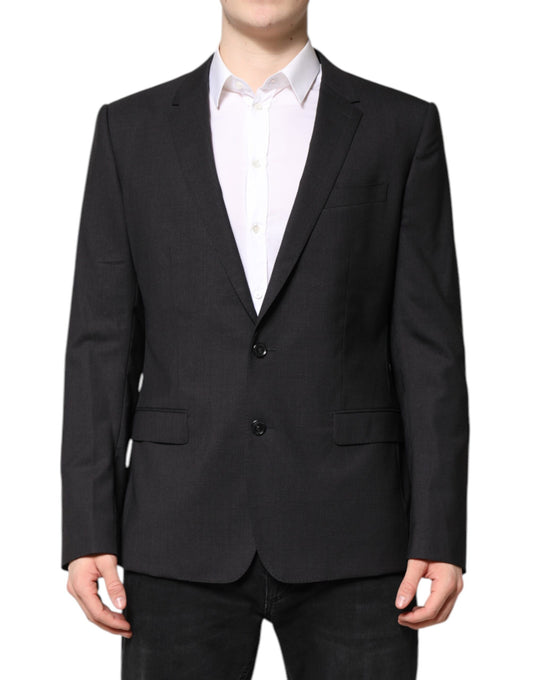 Dolce & Gabbana MARTINI Dark Gray Single Breasted Jacket