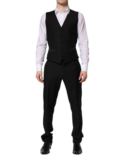 Dolce & Gabbana Black MARTINI Crystal Embellished 3-Piece Suit