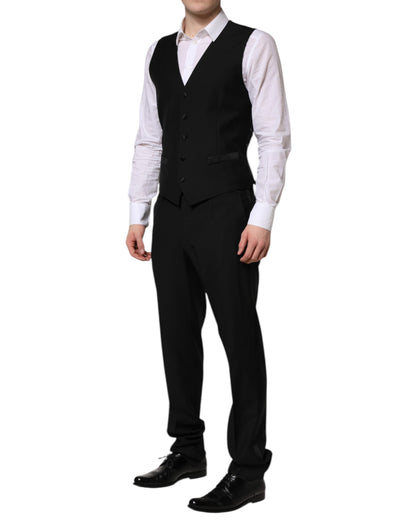 Dolce & Gabbana Black MARTINI Crystal Embellished 3-Piece Suit