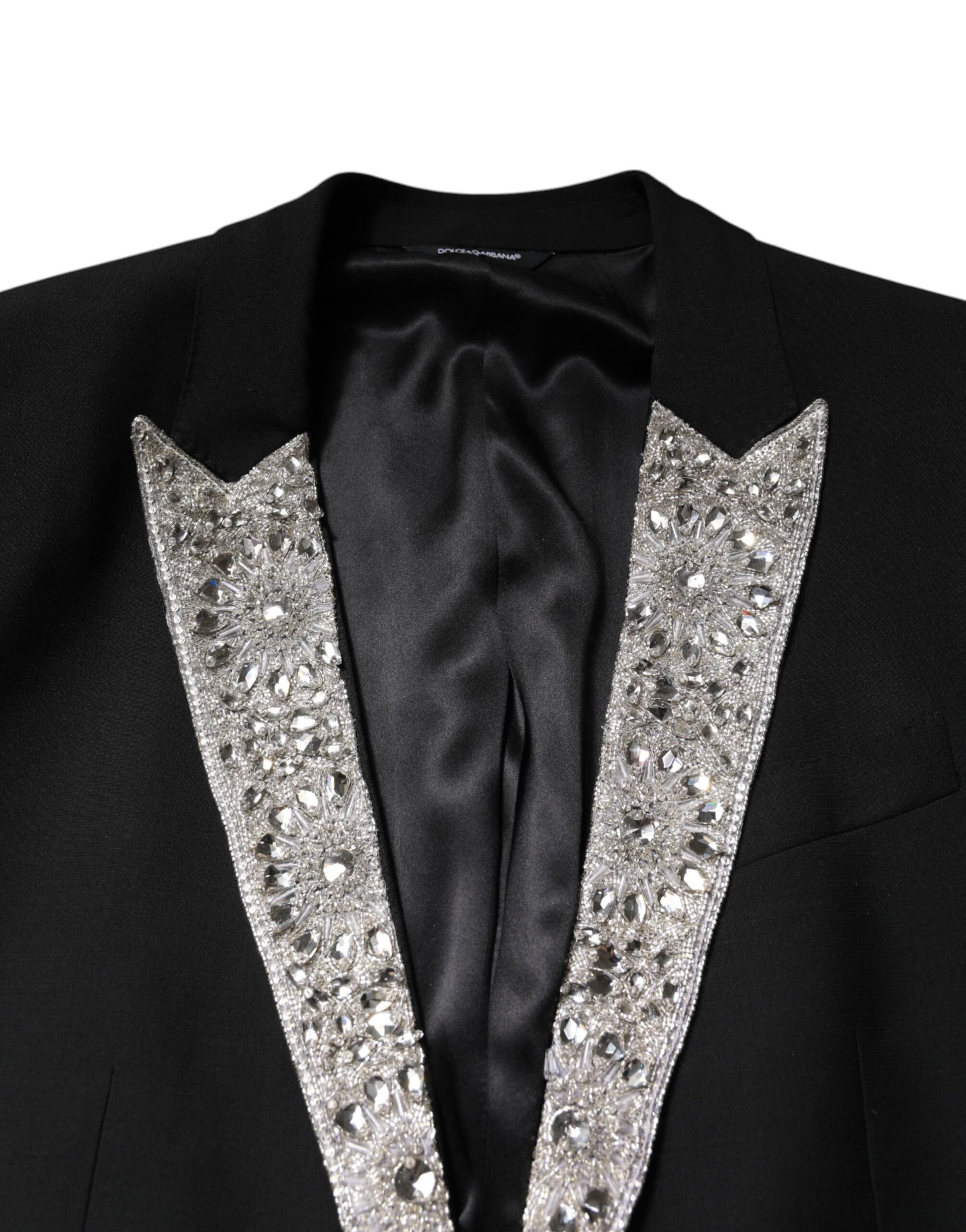 Dolce & Gabbana Black MARTINI Crystal Embellished 3-Piece Suit