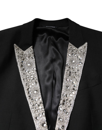 Dolce & Gabbana Black MARTINI Crystal Embellished 3-Piece Suit