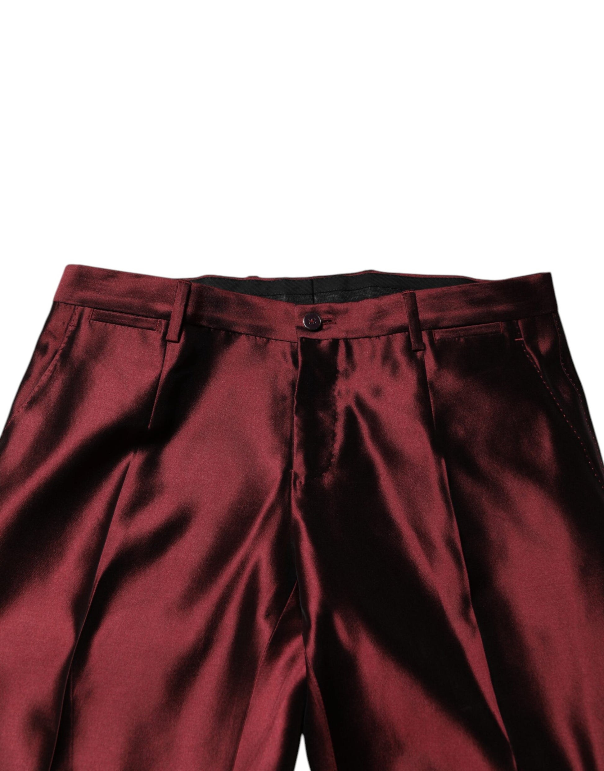 Dolce & Gabbana Bordeaux Silk 2 Piece Suit