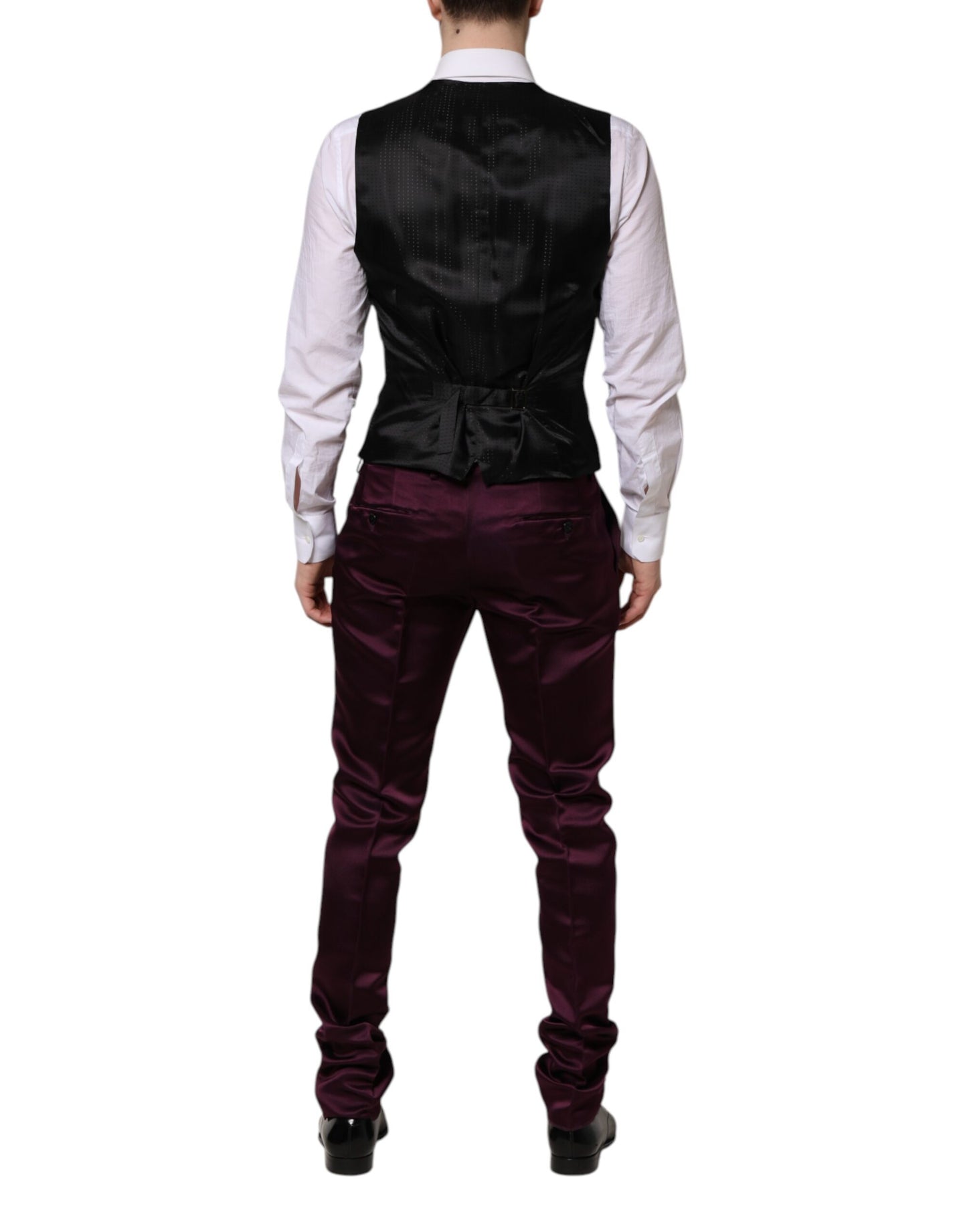 Dolce & Gabbana Dark Purple Silk 3-Piece Suit