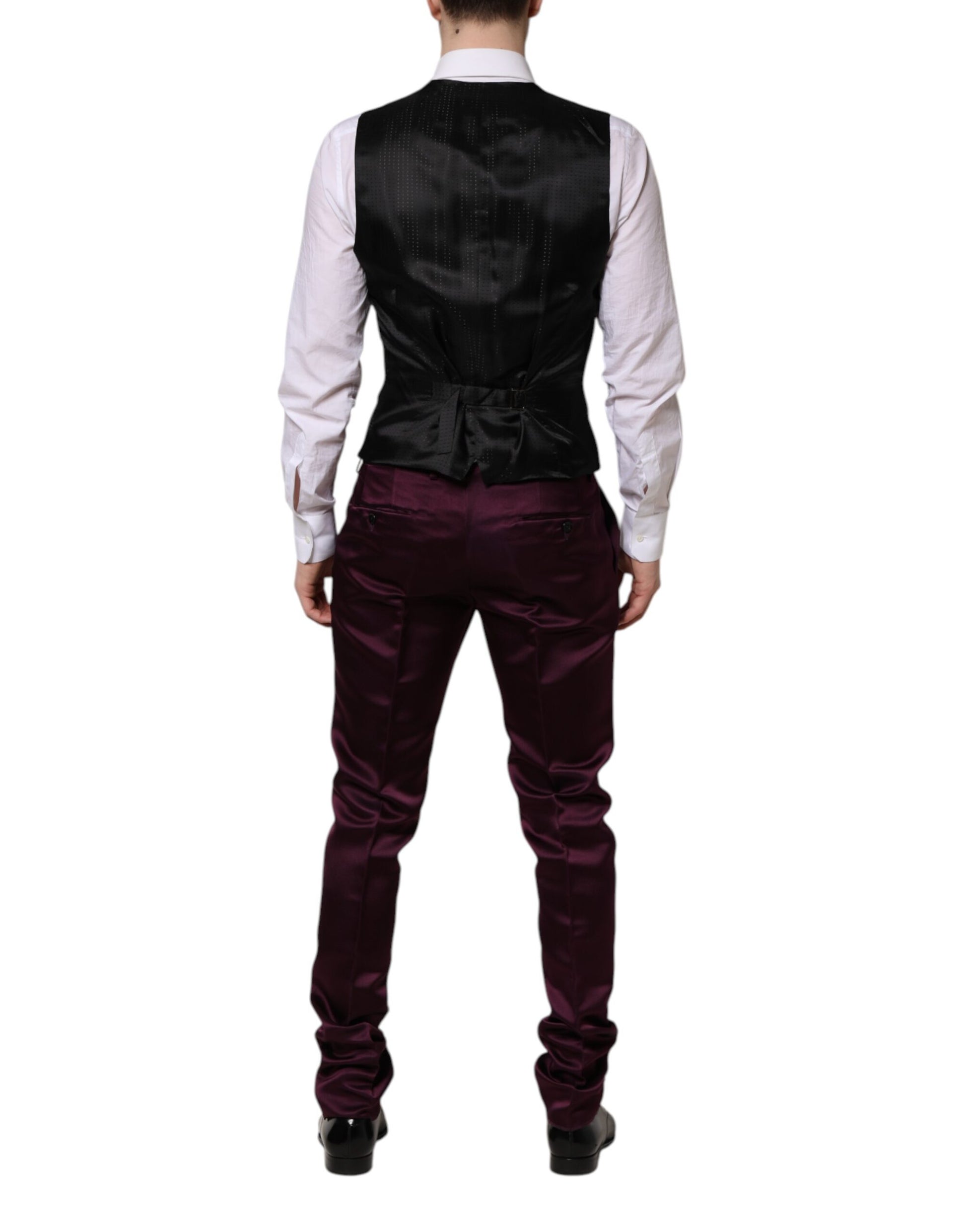 Dolce & Gabbana Dark Purple Silk 3-Piece Suit