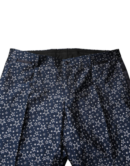Dolce & Gabbana Blue MARTINI Star Jacquard 3 Piece Suit