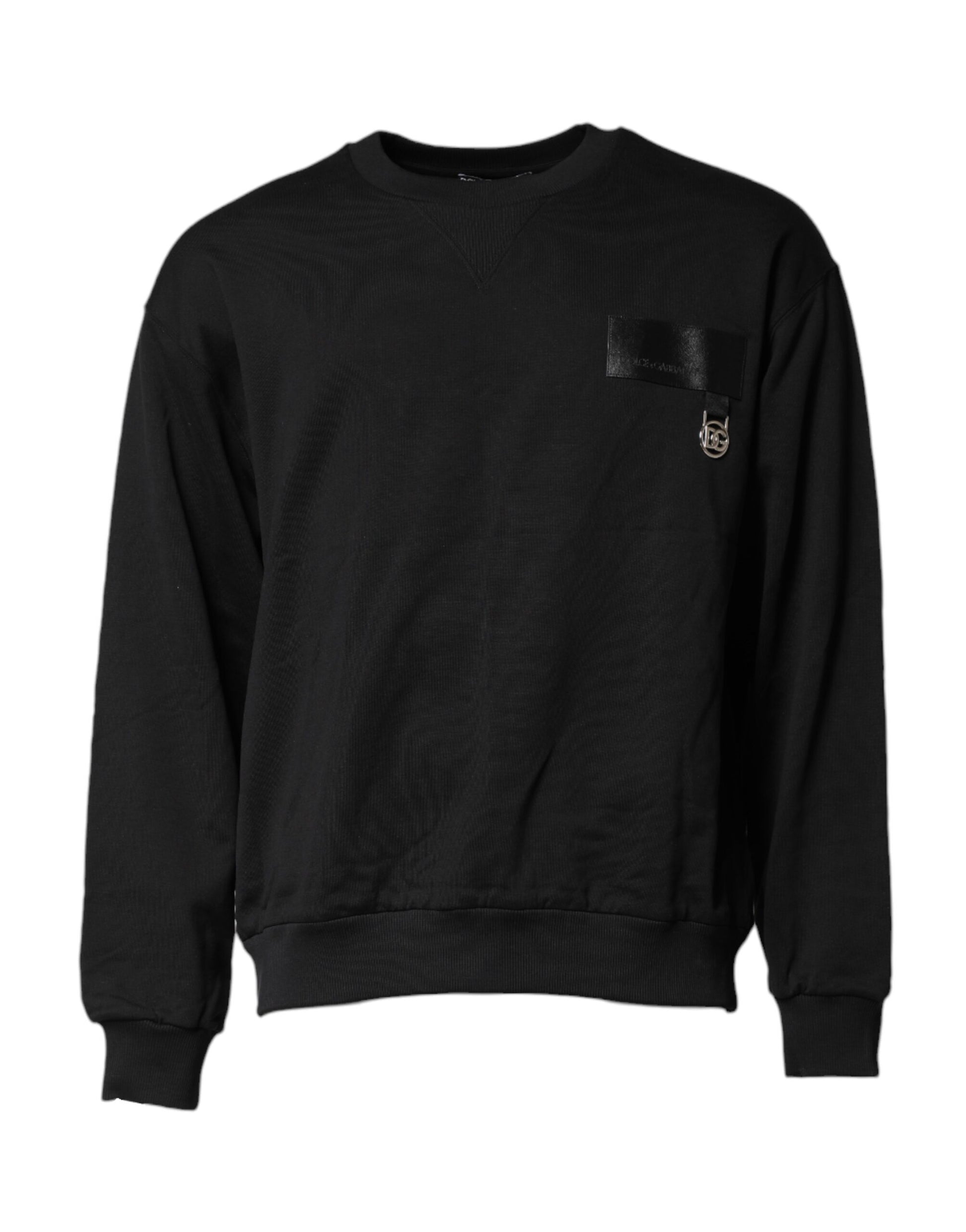 Dolce & Gabbana Black DG Logo Crew Neck Sweatshirt