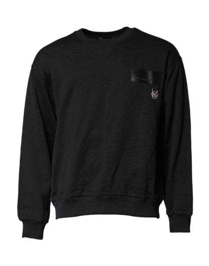 Dolce & Gabbana Black DG Logo Crew Neck Sweatshirt