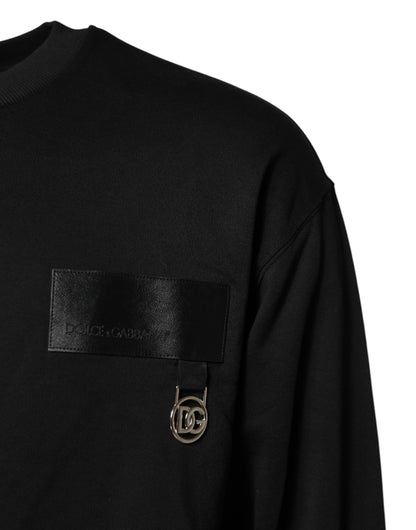 Dolce & Gabbana Black DG Logo Crew Neck Sweatshirt