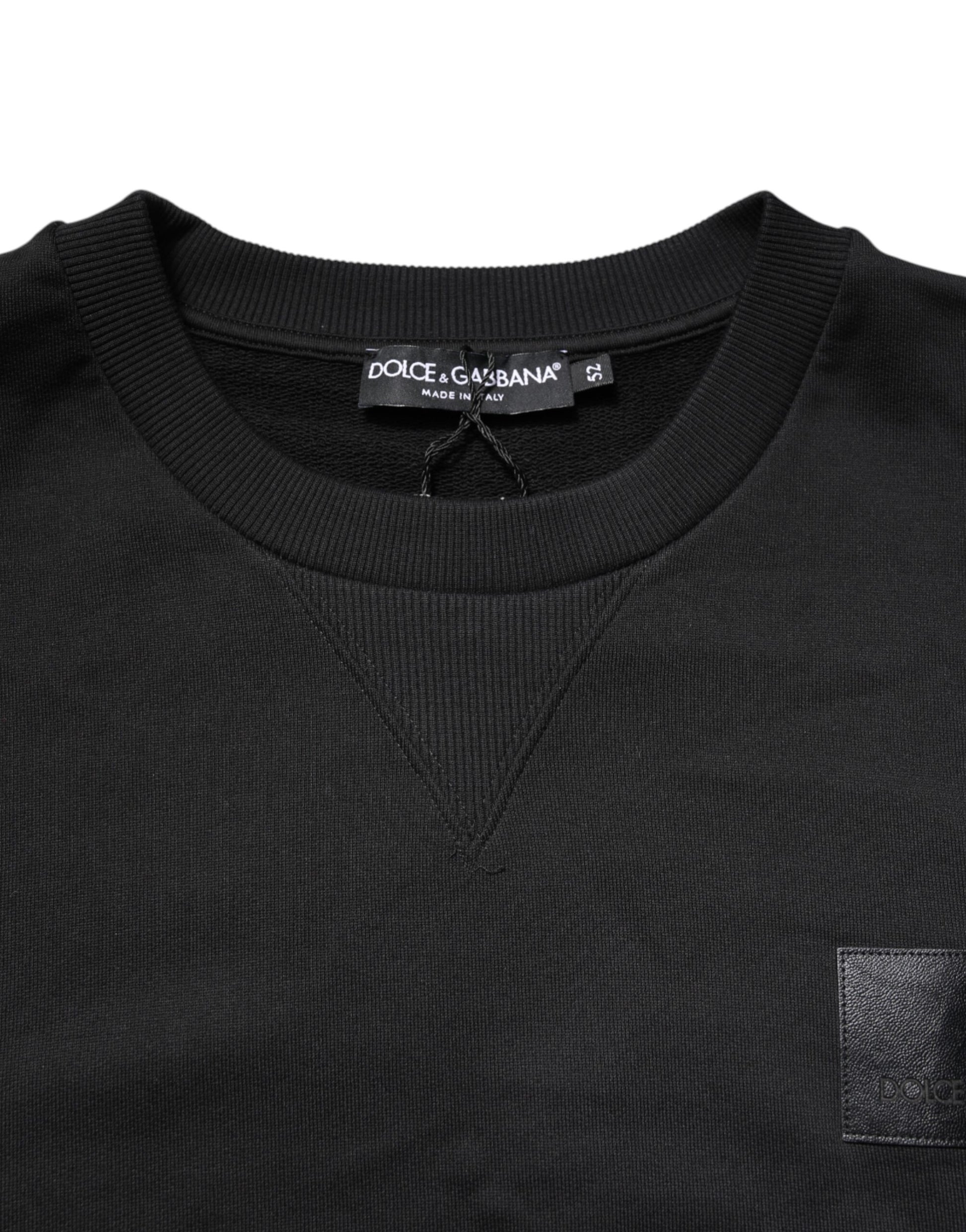 Dolce & Gabbana Black DG Logo Crew Neck Sweatshirt
