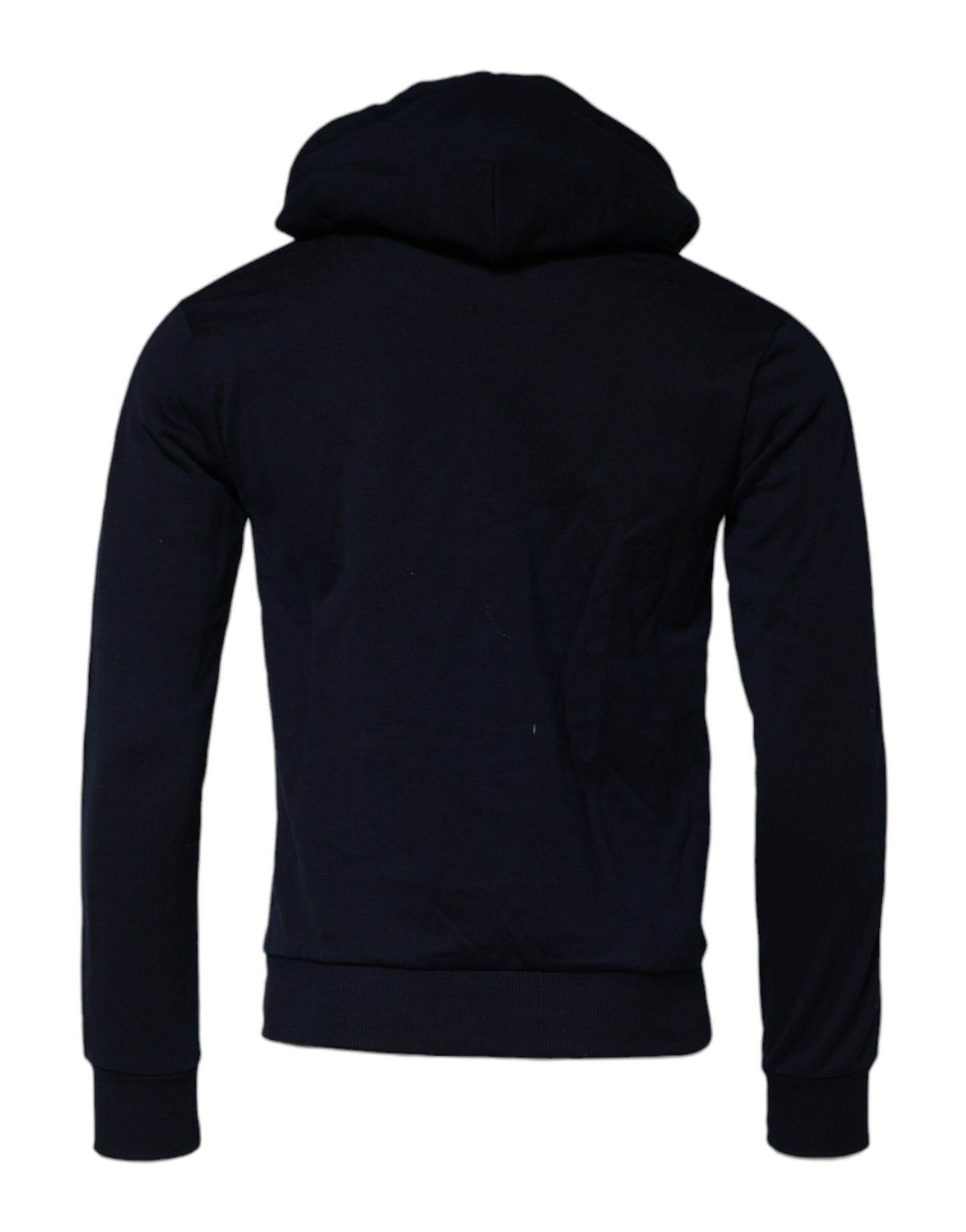 Dolce & Gabbana Black Crown Cotton Hooded Sweatshirt