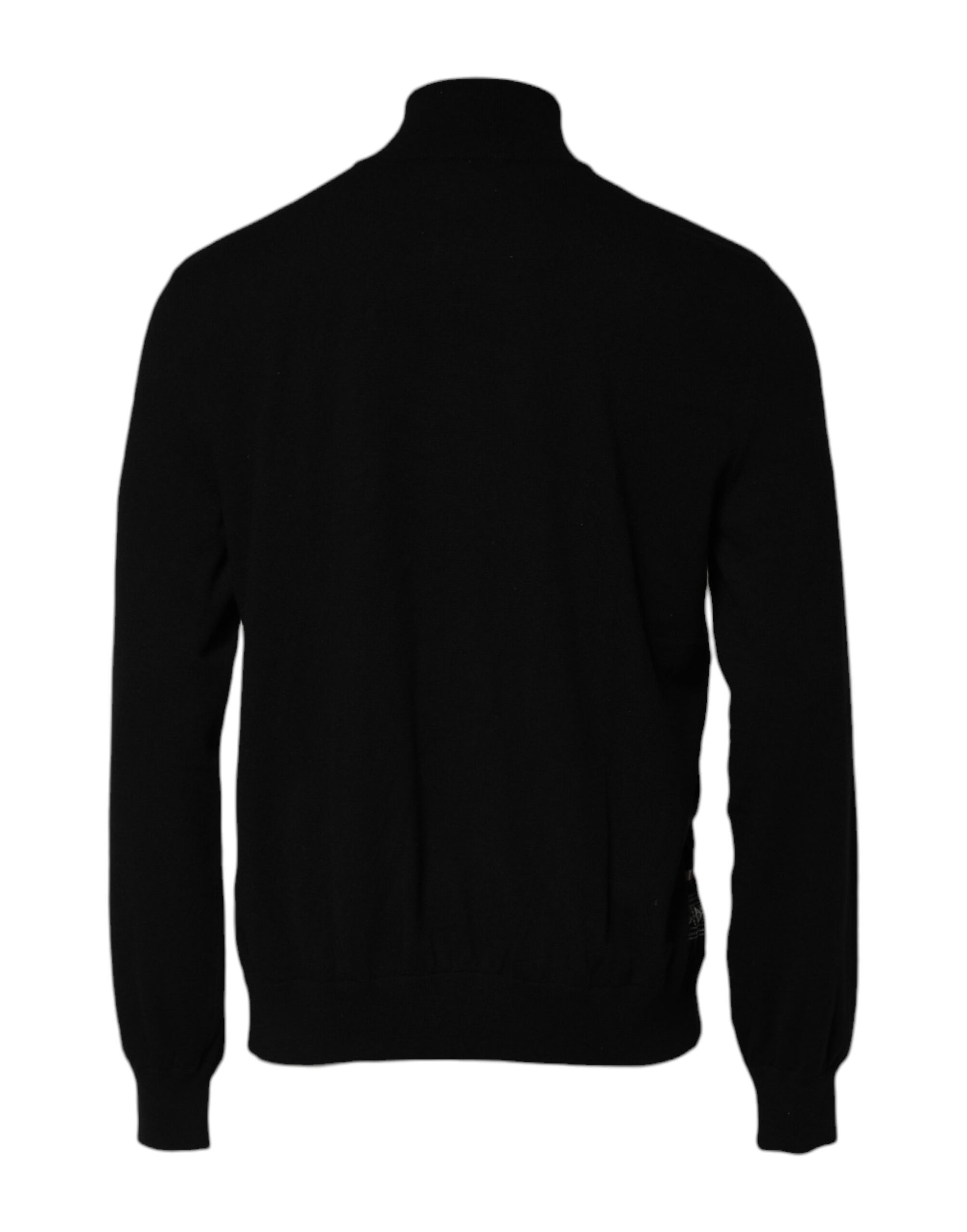 Dolce & Gabbana Black and White Bandana Print Full Zip Sweater