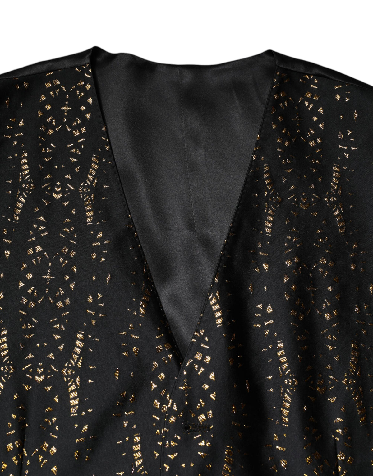 Dolce & Gabbana Black Lurex Dress Waistcoat Vest