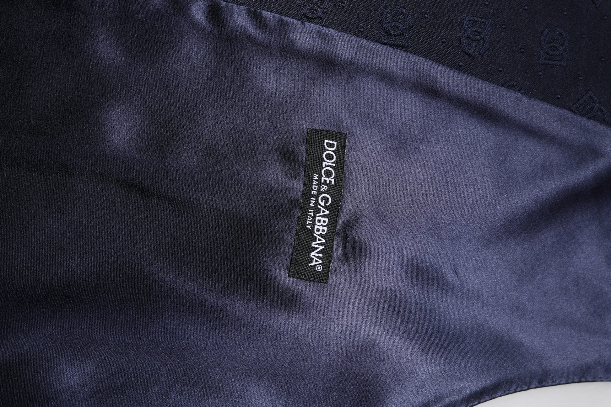 Dolce & Gabbana Dark Blue Wool Formal Waistcoat for Men