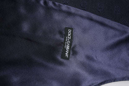 Dolce & Gabbana Dark Blue Wool Formal Waistcoat for Men