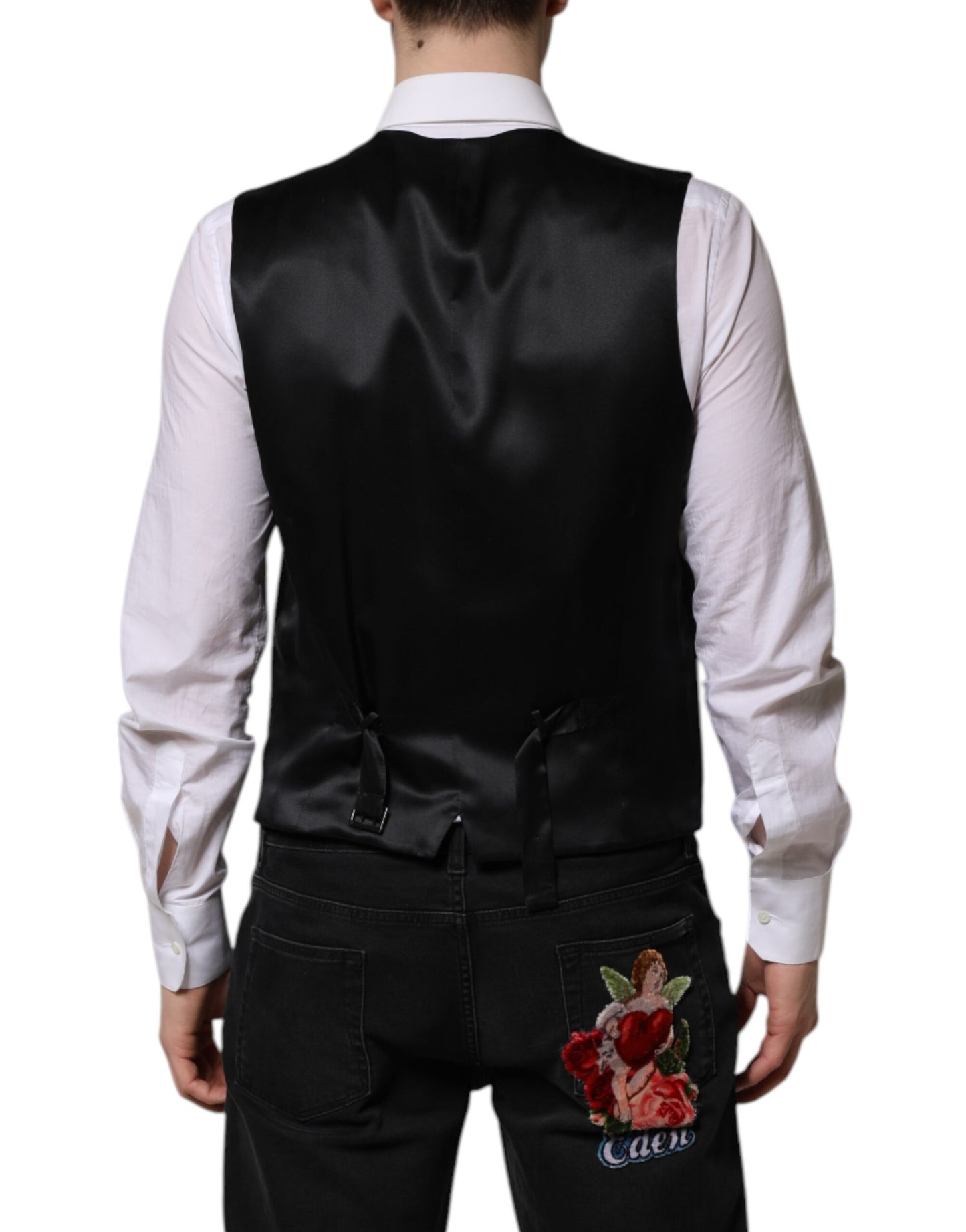 Dolce & Gabbana Dark Brown Formal Men’s Waistcoat Vest