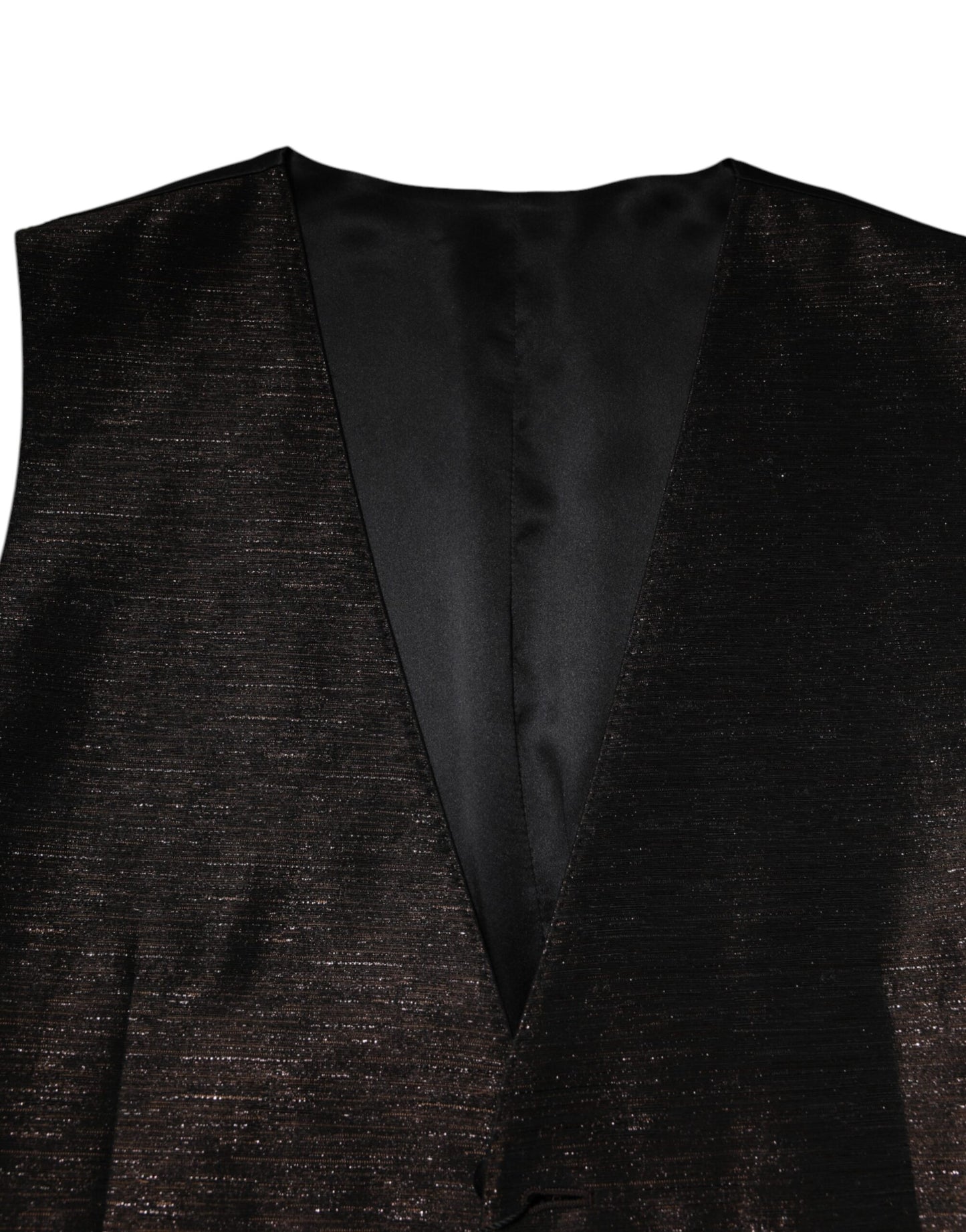 Dolce & Gabbana Dark Brown Formal Men’s Waistcoat Vest