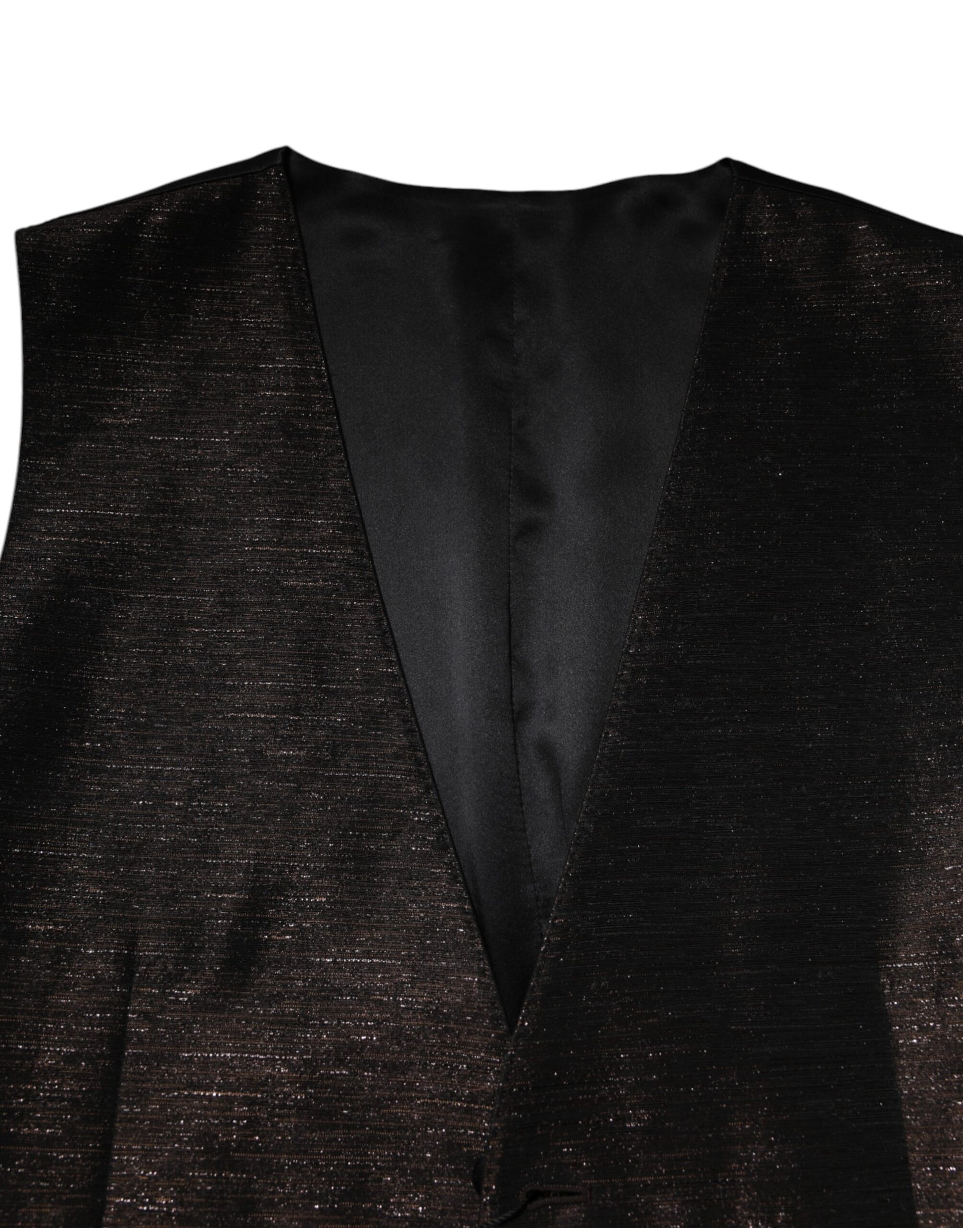 Dolce & Gabbana Dark Brown Formal Men’s Waistcoat Vest