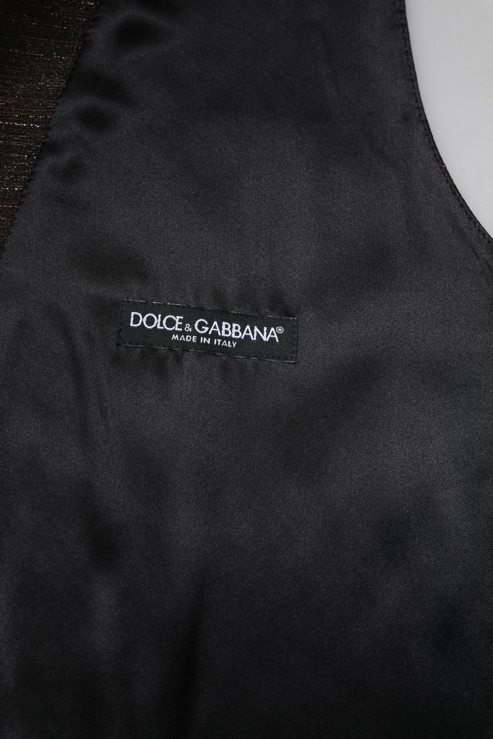 Dolce & Gabbana Dark Brown Formal Men’s Waistcoat Vest