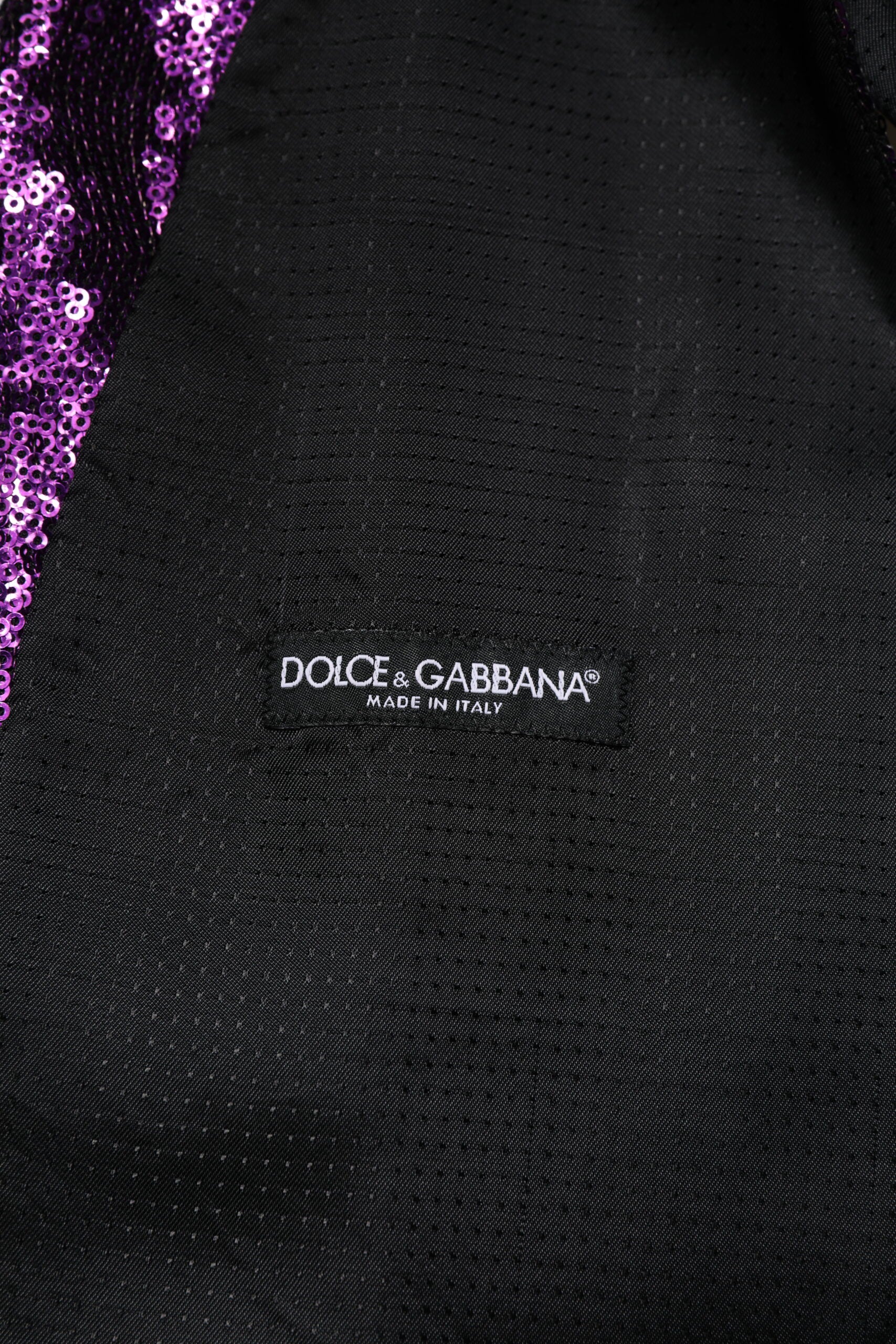 Dolce & Gabbana Purple Sequined Formal Waistcoat