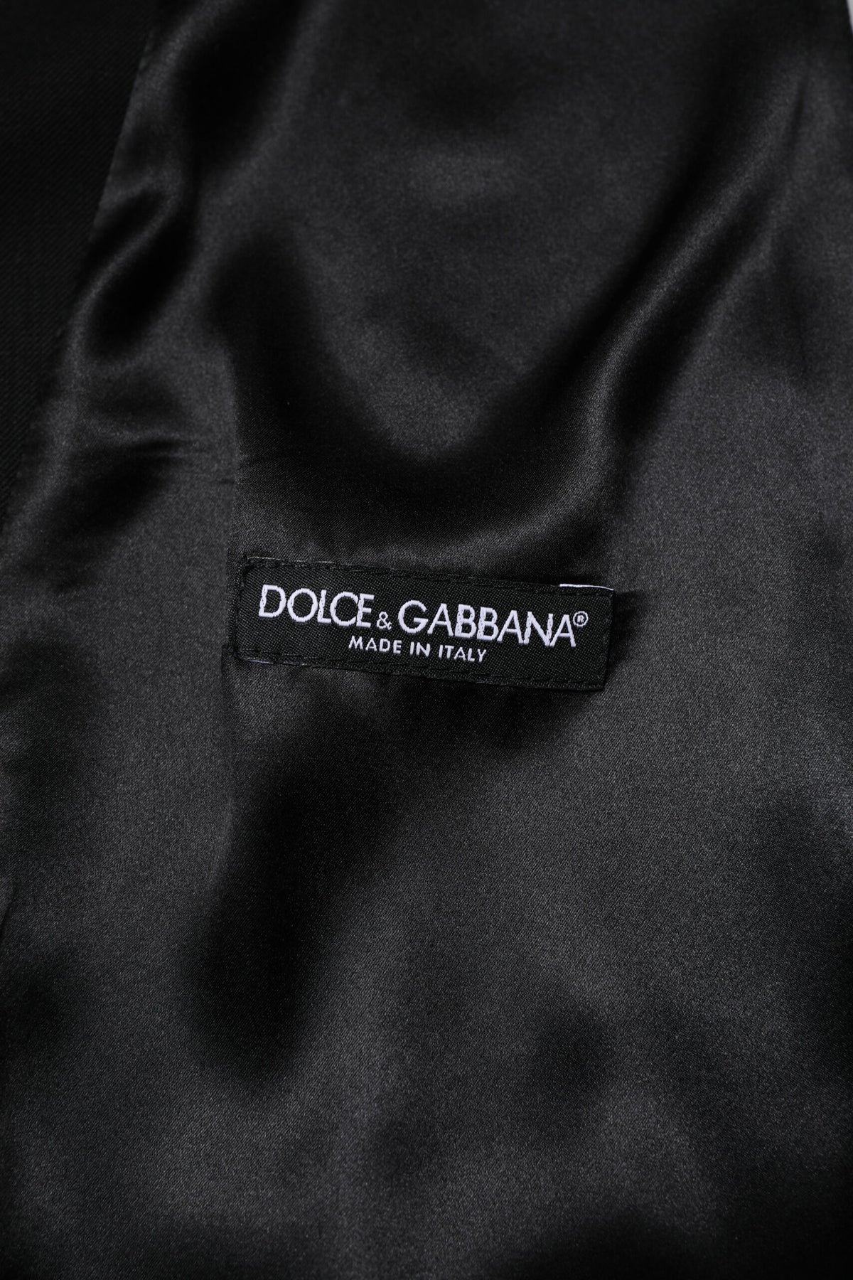 Dolce & Gabbana Black Wool Formal Waistcoat Vest for Men