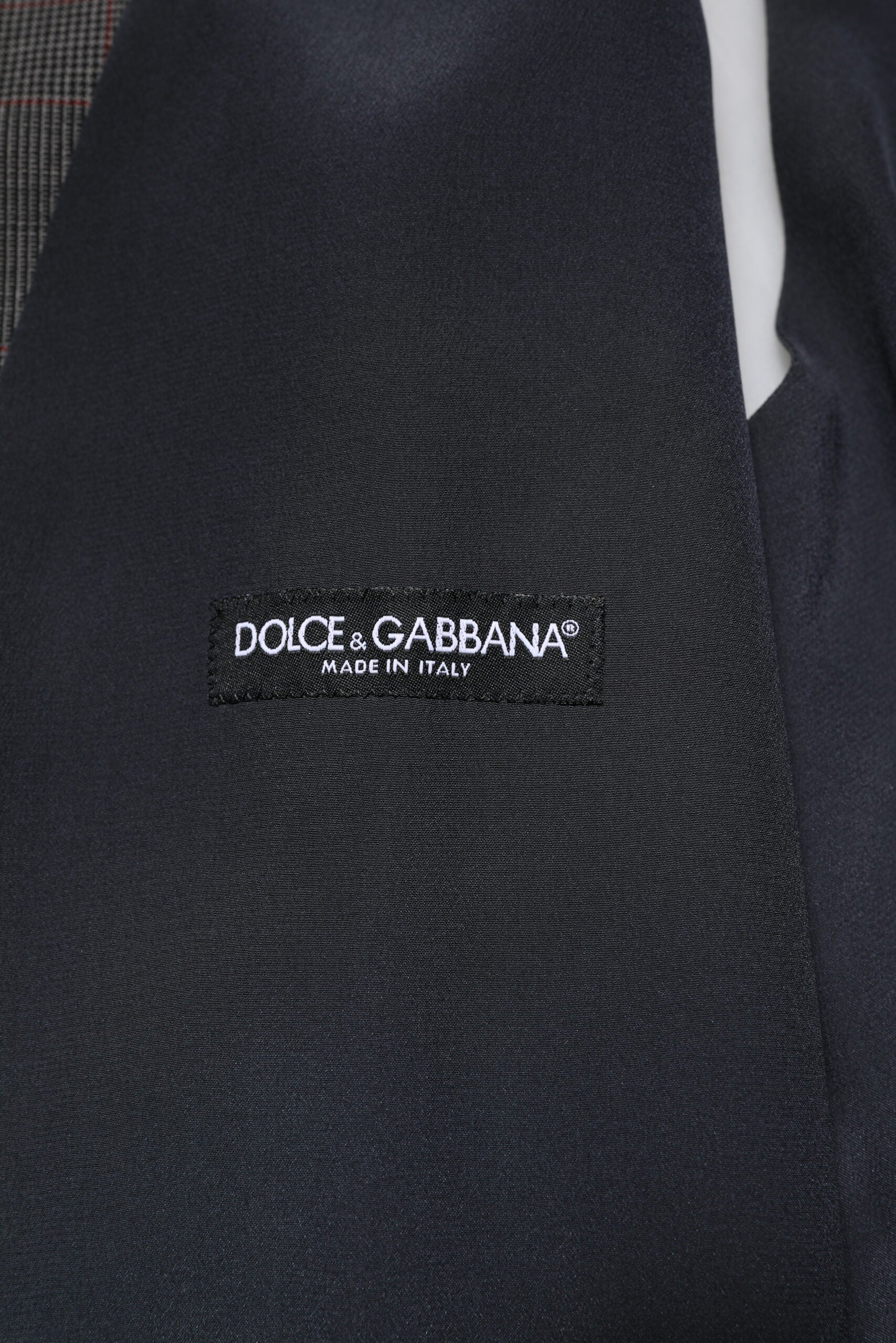 Dolce & Gabbana Gray Plaid Wool Formal Waistcoat Vest