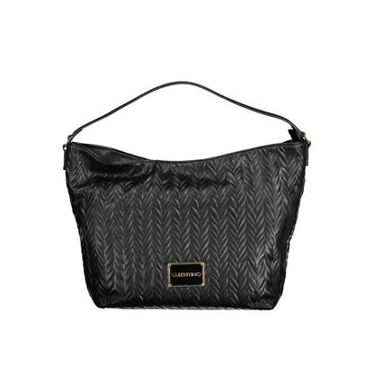 Valentino Bags Black Vegan Leather Handbag with Shoulder Strap