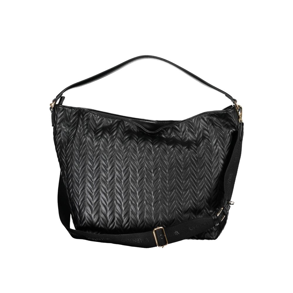 Valentino Bags Black Vegan Leather Handbag with Shoulder Strap