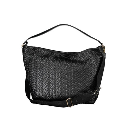 Valentino Bags Black Vegan Leather Handbag with Shoulder Strap