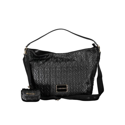 Valentino Bags Black Vegan Leather Handbag with Shoulder Strap