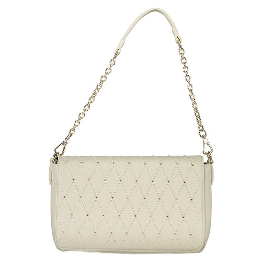 Valentino Bags White Faux Leather Handbag with Removable Chain Handle