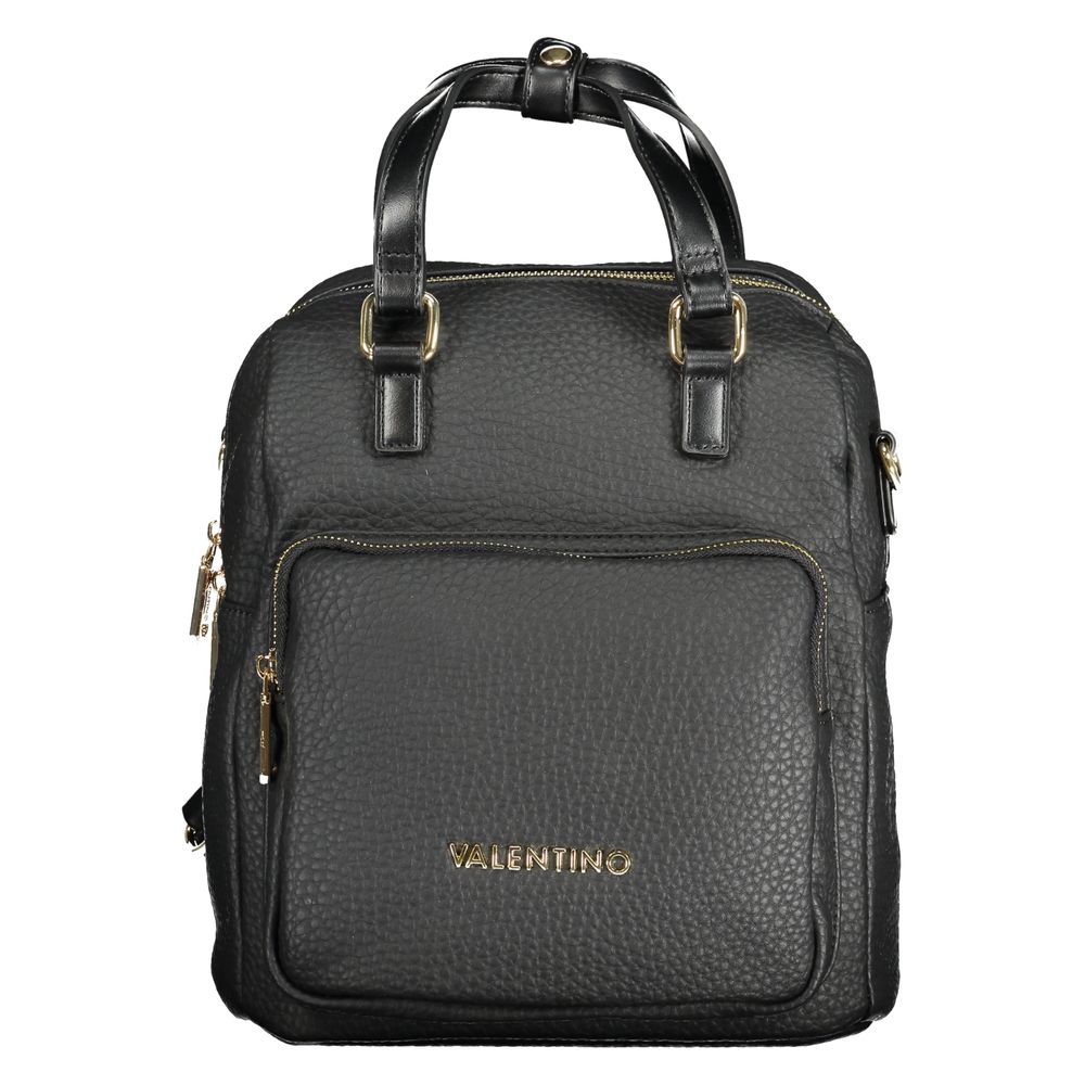 Mario Valentino Black Smooth Leather Women’s Backpack