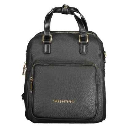 Mario Valentino Black Smooth Leather Women’s Backpack