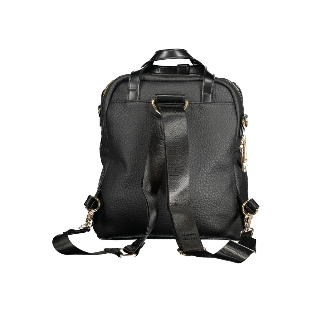Mario Valentino Black Smooth Leather Women’s Backpack