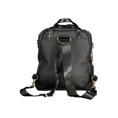 Mario Valentino Black Smooth Leather Women’s Backpack