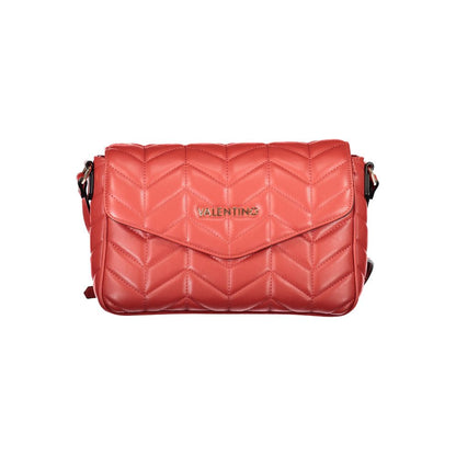 Mario Valentino Red Adjustable Shoulder Bag with Logo Detail