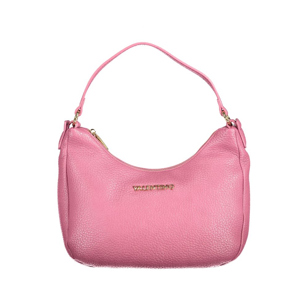 Mario Valentino Pink Faux Leather Handbag with Adjustable Strap
