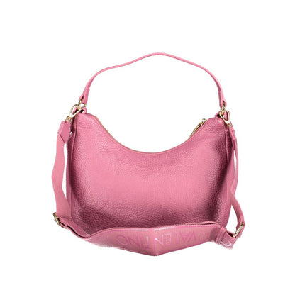 Mario Valentino Pink Faux Leather Handbag with Adjustable Strap
