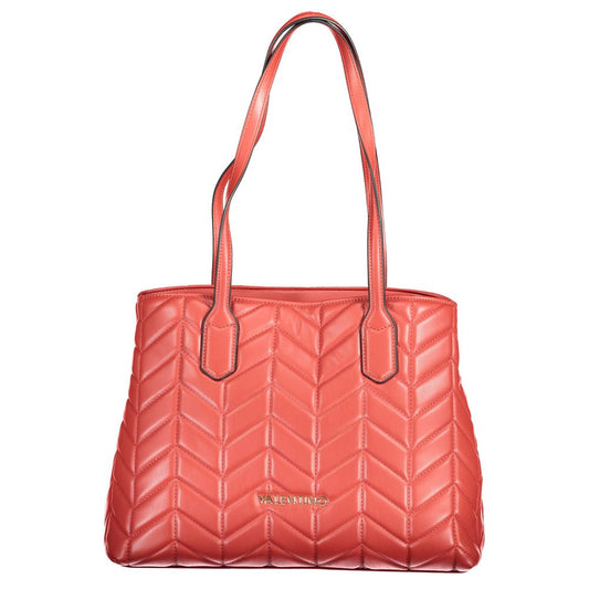 Mario Valentino Red Faux Leather Women Handbag with Iconic Logo