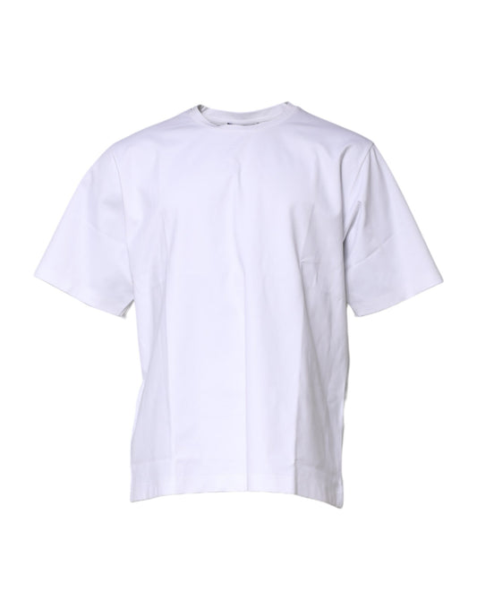 Dolce & Gabbana White Cotton Crew Neck T-shirt