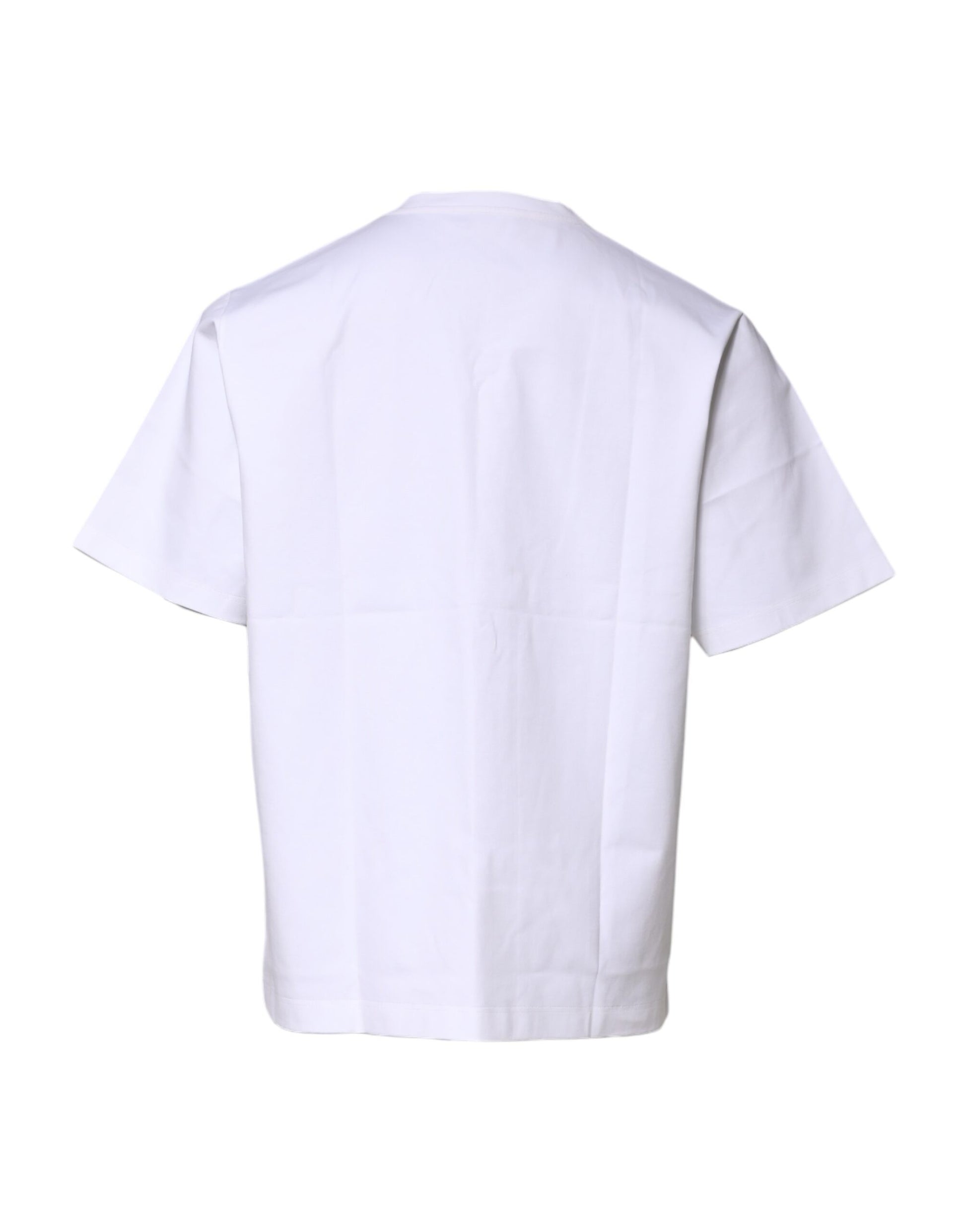 Dolce & Gabbana White Cotton Crew Neck T-shirt