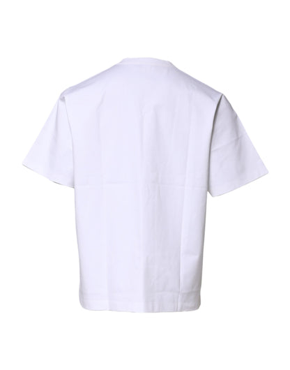 Dolce & Gabbana White Cotton Crew Neck T-shirt