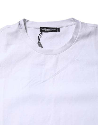 Dolce & Gabbana White Cotton Crew Neck T-shirt