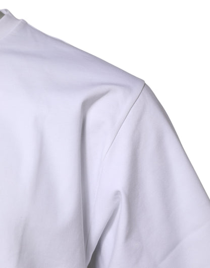 Dolce & Gabbana White Cotton Crew Neck T-shirt