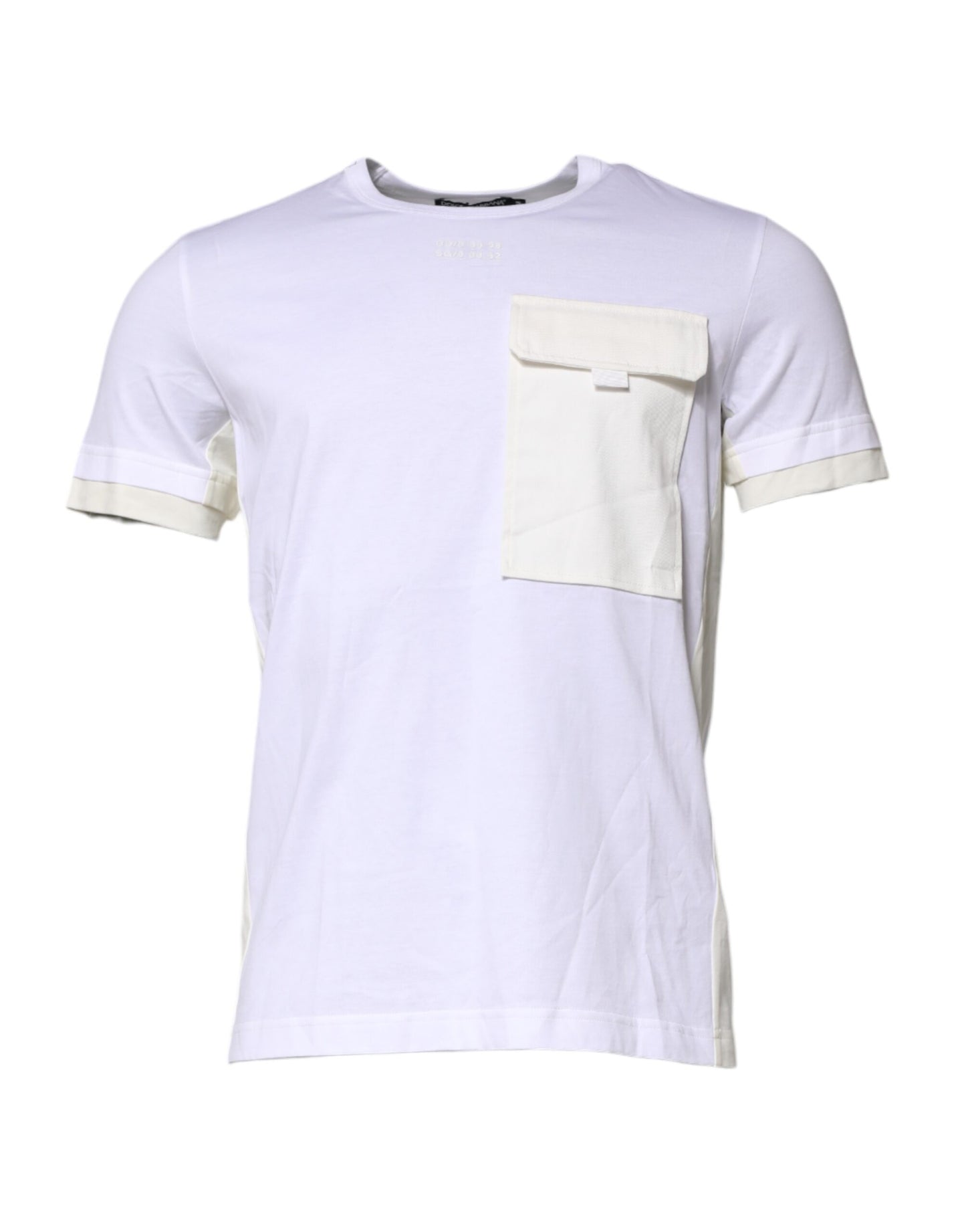 Dolce & Gabbana White Cotton Pocket T-Shirt